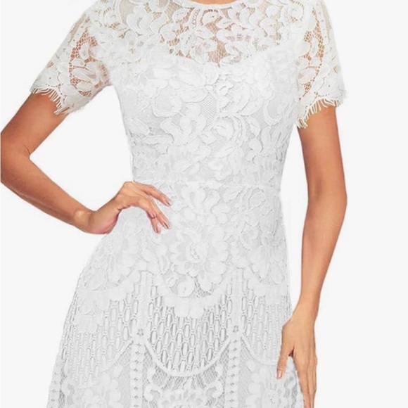 NWT MSLG Women's Elegant floral lace dress SZ Small - Picture 2 of 12